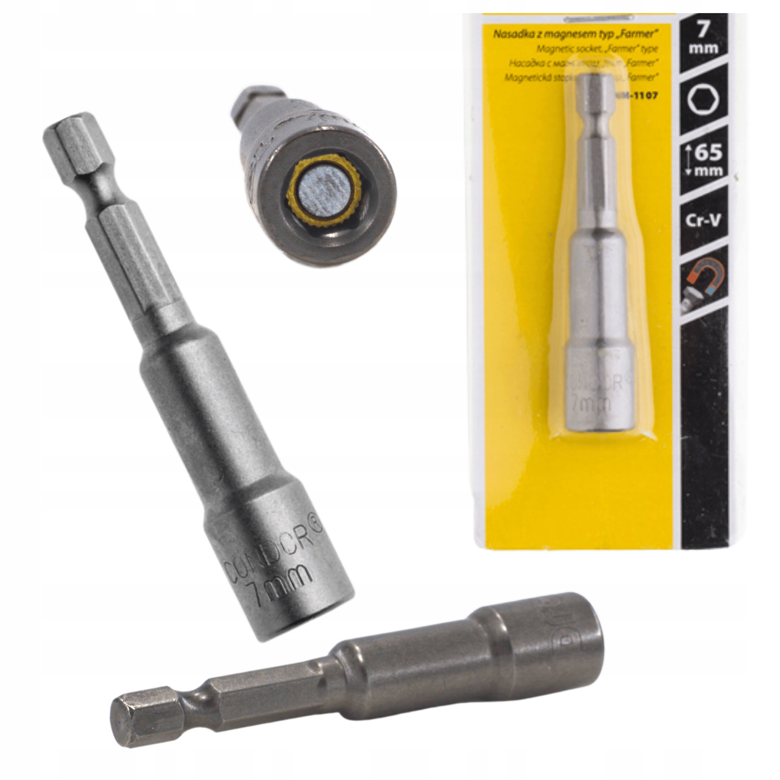 

Nasadka Farmer 7 mm. Klucz Wkrętarki 1/4 Magnes