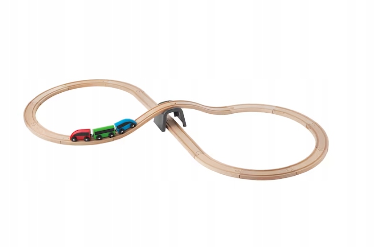 IKEA LILLABO tor kolejka 20el ZESTAW DREWNIANY