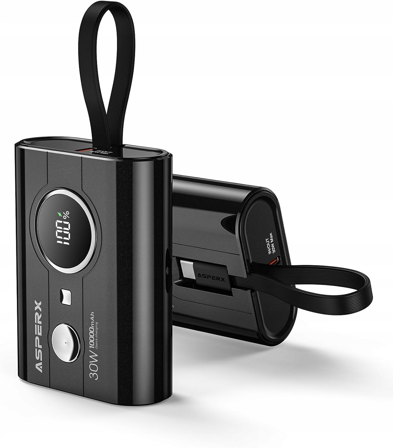 Powerbanka 10000MAH Kompaktní Asperx Přenosná Usb-c Nabíječka Výkonná 30W