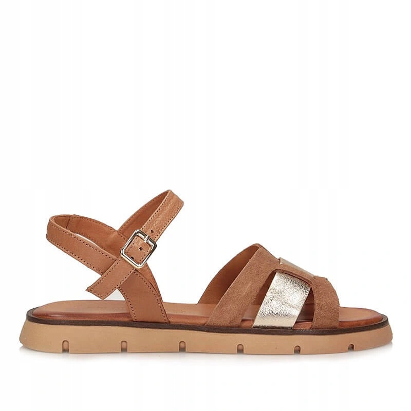 Dámské sandály T.Sokolski Ku C-230 Taba/gold hnědé kožené