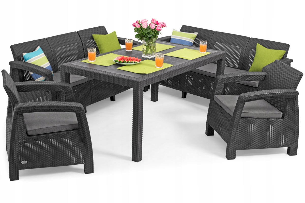 

Zestaw mebli ogrodowych 8-osobowy Corfu Fiesta Max