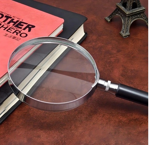 LUPA 75 MM LUPA KLASYCZNA SZKŁO POWIĘKSZAJĄCE METAL Marka Inna