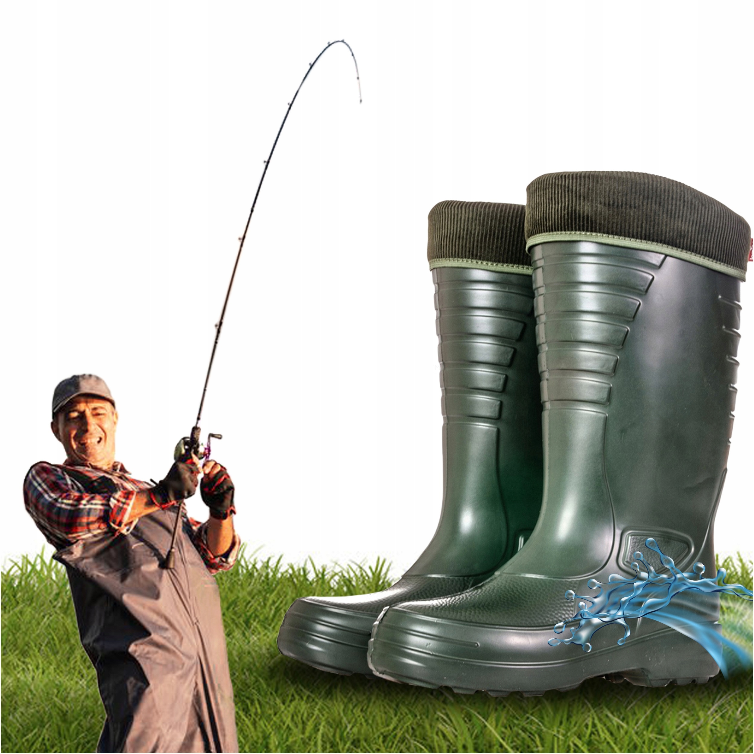 Holínky gumové rybářské boty Polské pěnové Lemigo Grenlander 41