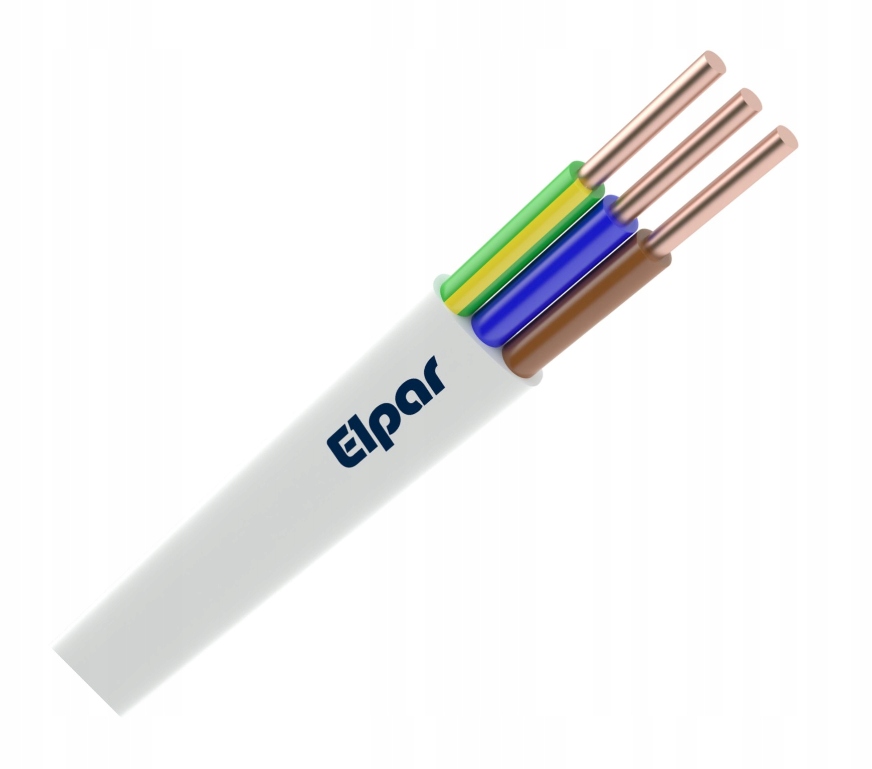 

Elpar Przewód Kabel Płaski Ydyp 3x2,5 750V 750V 1m