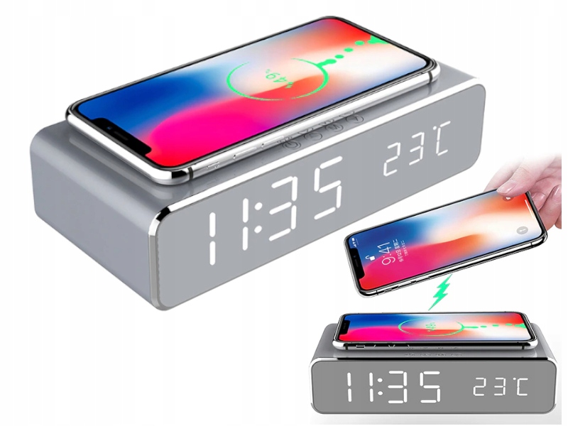 Hodinky Budík Alarm 5v1 Nabíječka chytrého telefonu