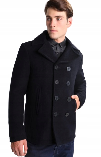 Schott Nyc Dvouřadá Vlněná Bunda S Klopami Černá S Jpc