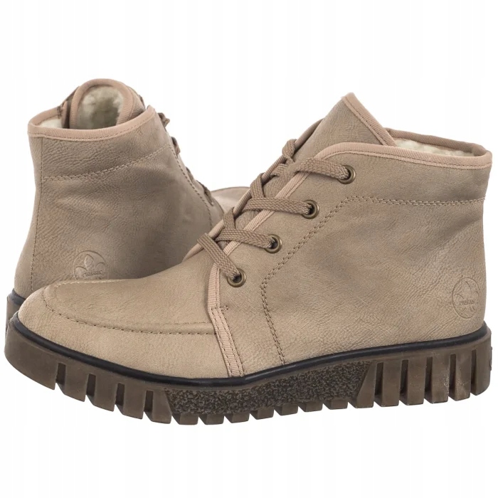 Boty Dámské Kotníkové Boty Rieker Béžová Y3407-60 Béžová