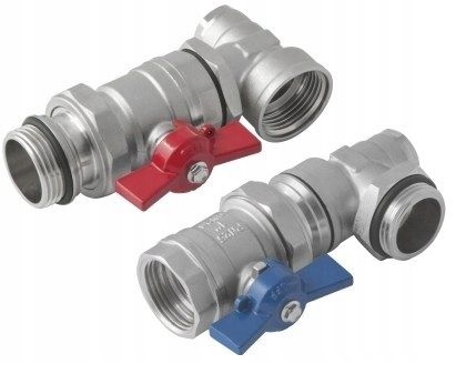 KAN THERM SET ZESTAW PRZYŁĄCZENIOWY DO RODZIELACZA KĄTOWY 1" x 1" KOMPLET