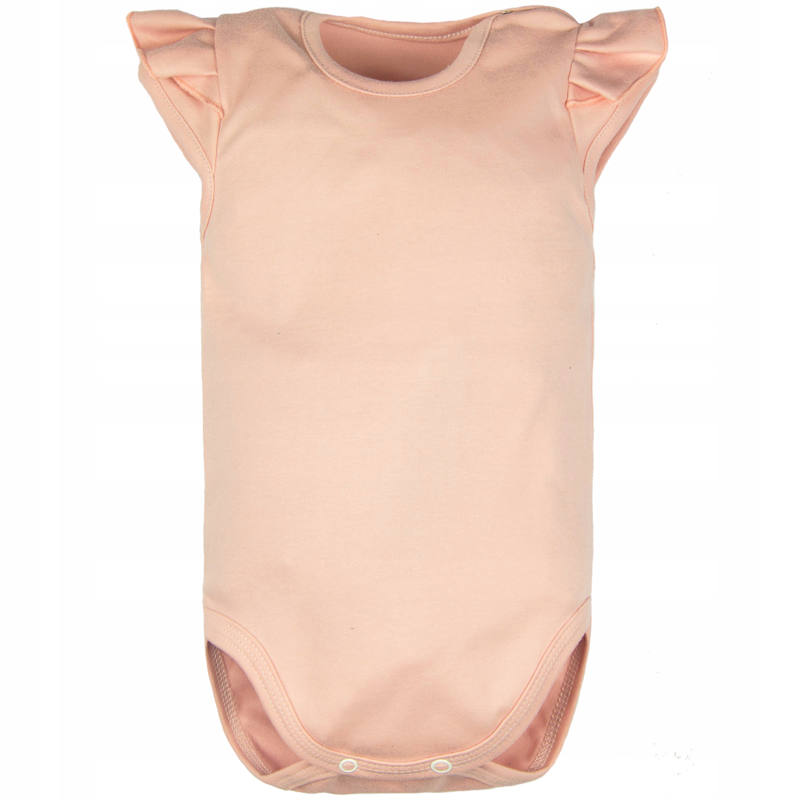 BODY krótki rękaw Z FALBANKAMI pudrowy róż 98