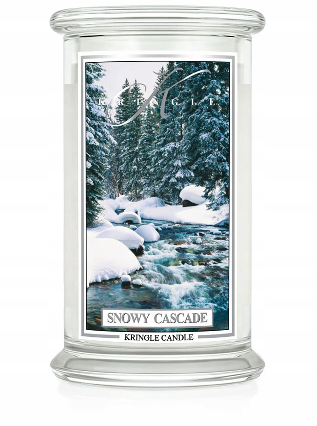 Kringle Candle Snowy Cascade – velká vonná svíčka 623 g, 2 knoty