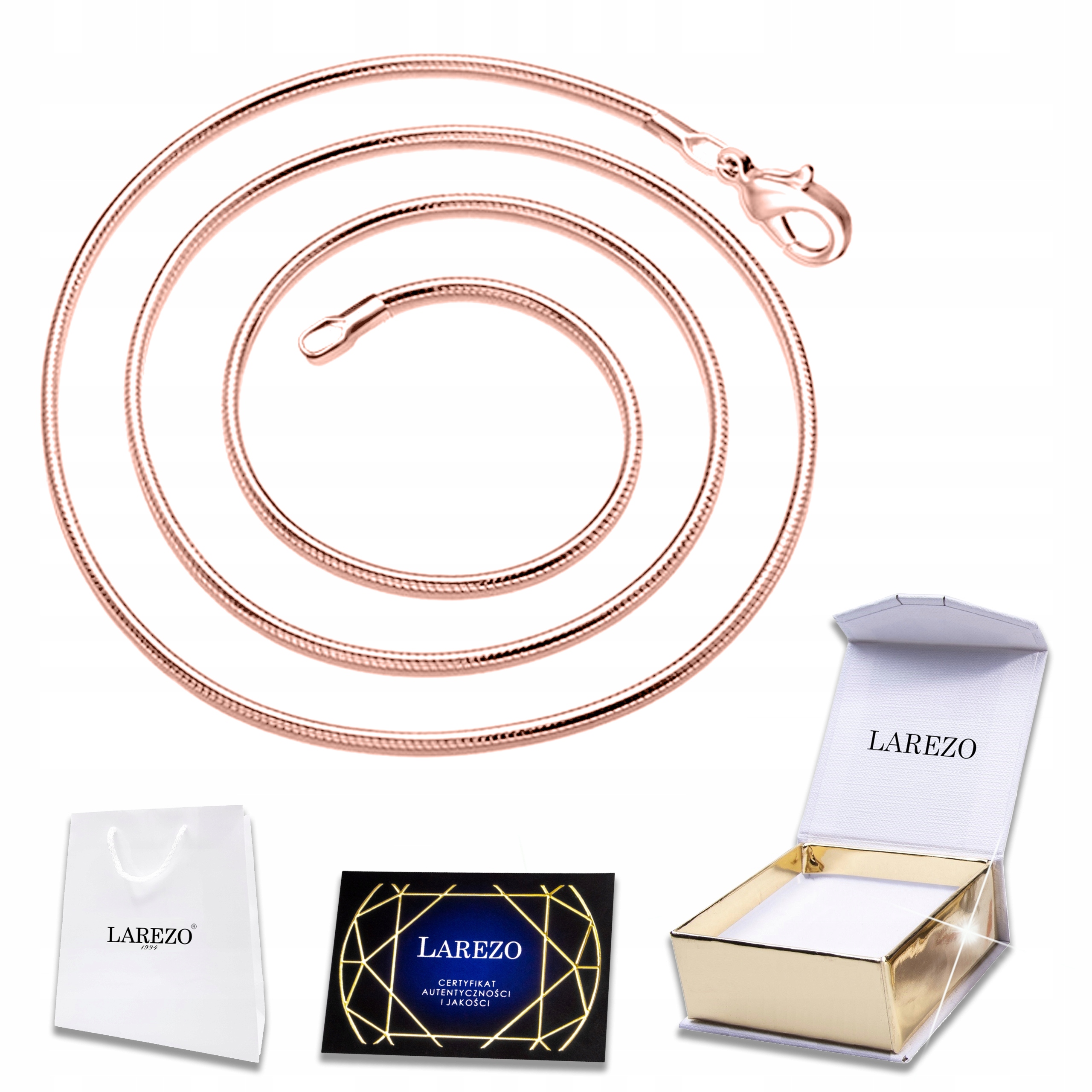 Řetízek Zmijka Pozlacený 60 cm Lanko 1 mm Dlouhý dámský vlasec Snake Stříbro