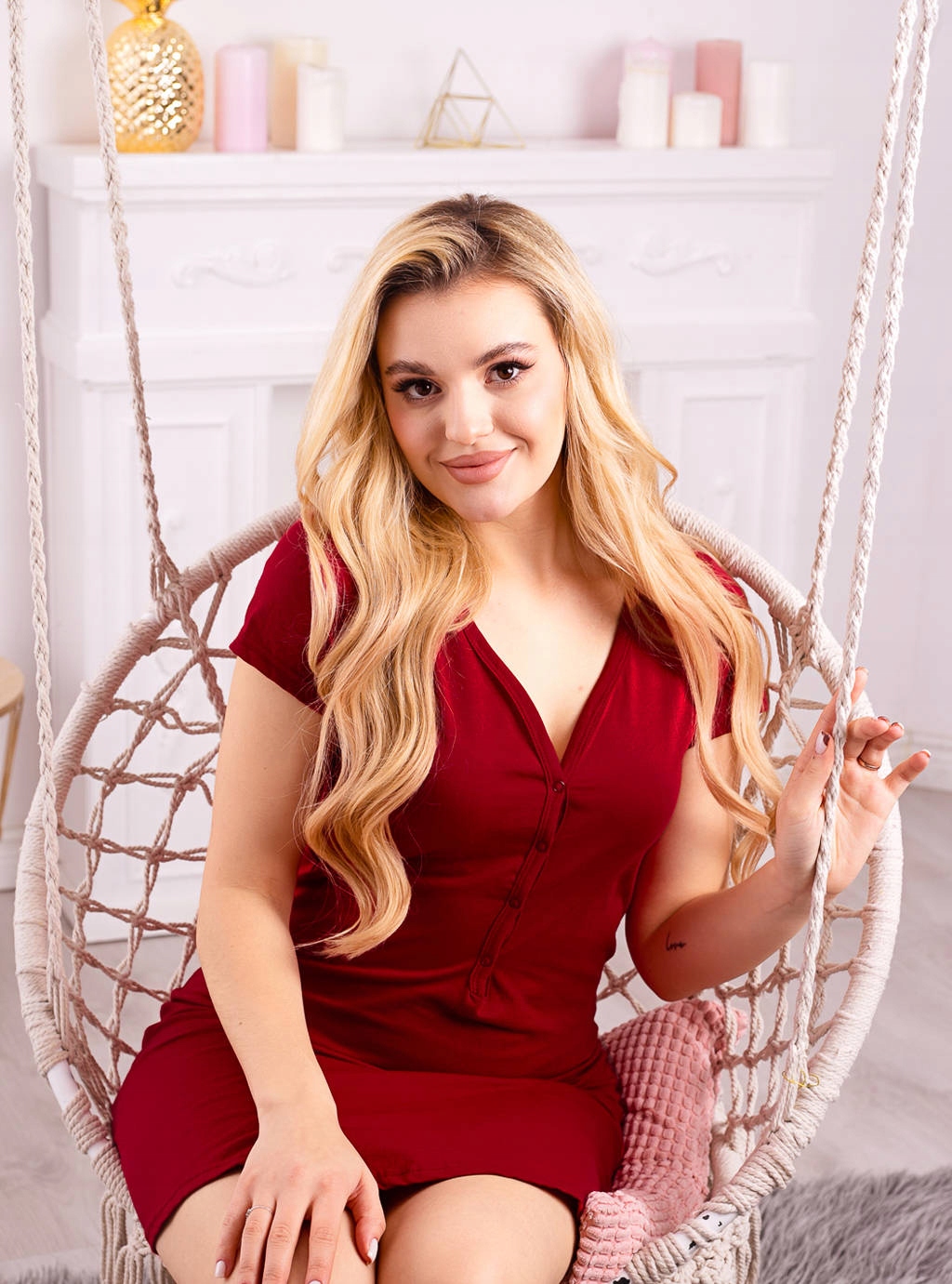 KOSZULA NOCNA PIŻAMA CIĄŻOWA PORODU KARMIENIA XXL Wzór dominujący bez wzoru