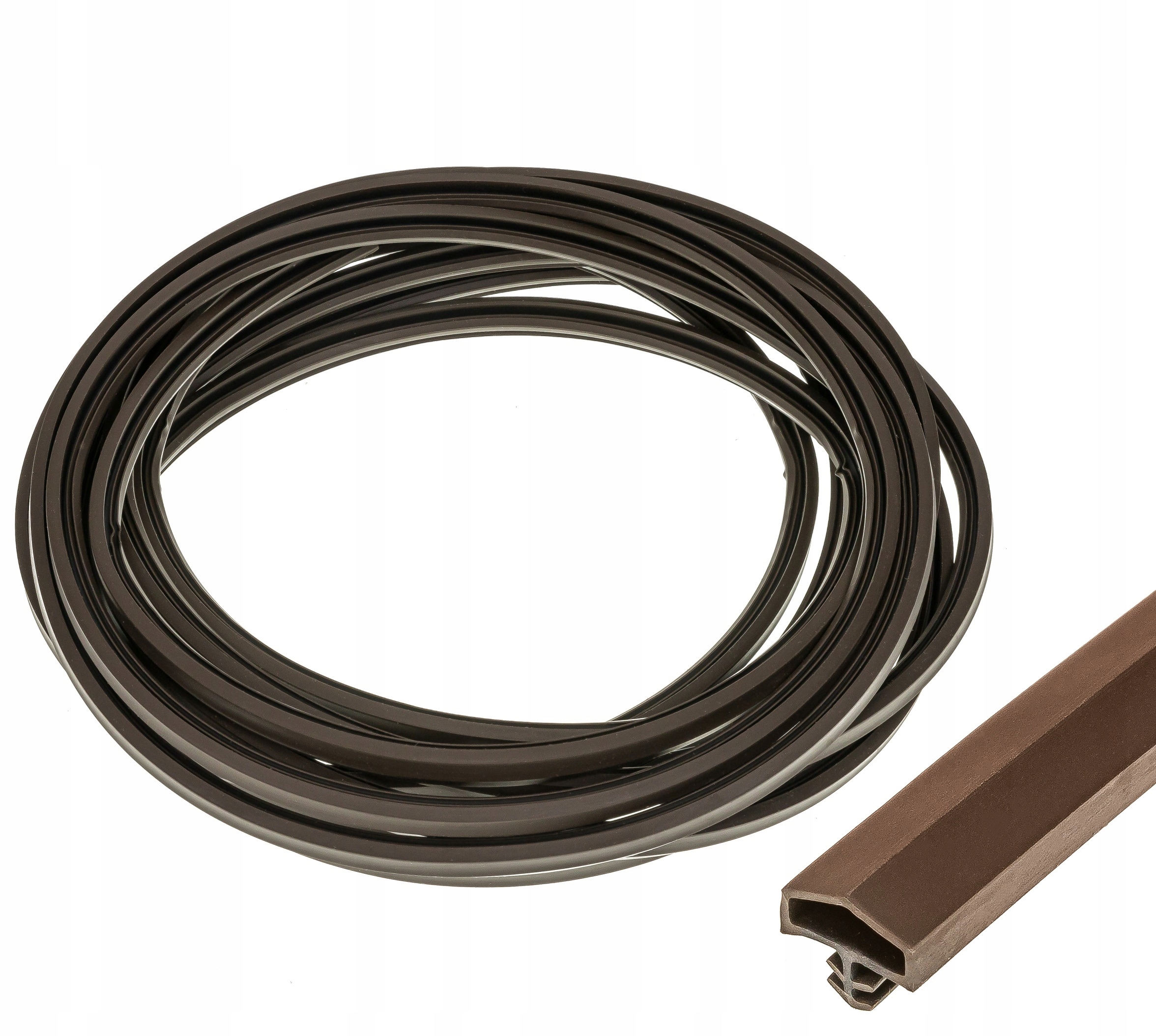 Uszczelka wciskana do futryn drewnianych rolka 6mb brązowa