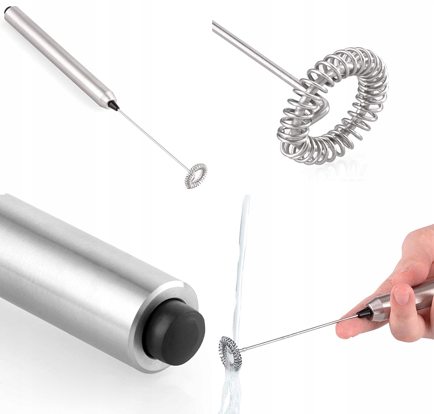 SPIENIACZ UBIJACZ DO MLEKA KAWY PODSTAWKA 19k RPM Kolor dominujący srebrny/szary