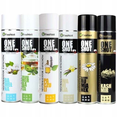 Levně Sada vůní osvěžovačů vzduchu Freshtek One Shot, 6 Ks