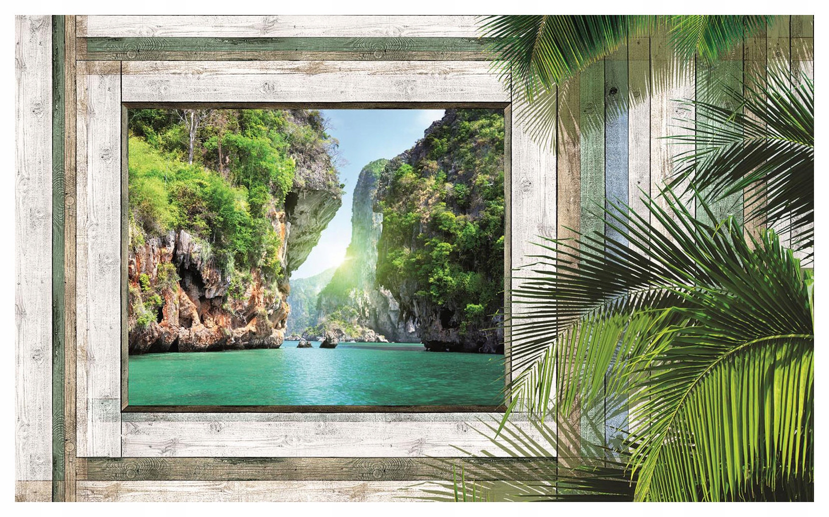 Fototapeta vlies Tropická krajina more skaly zátoka 350x250 lepidlo