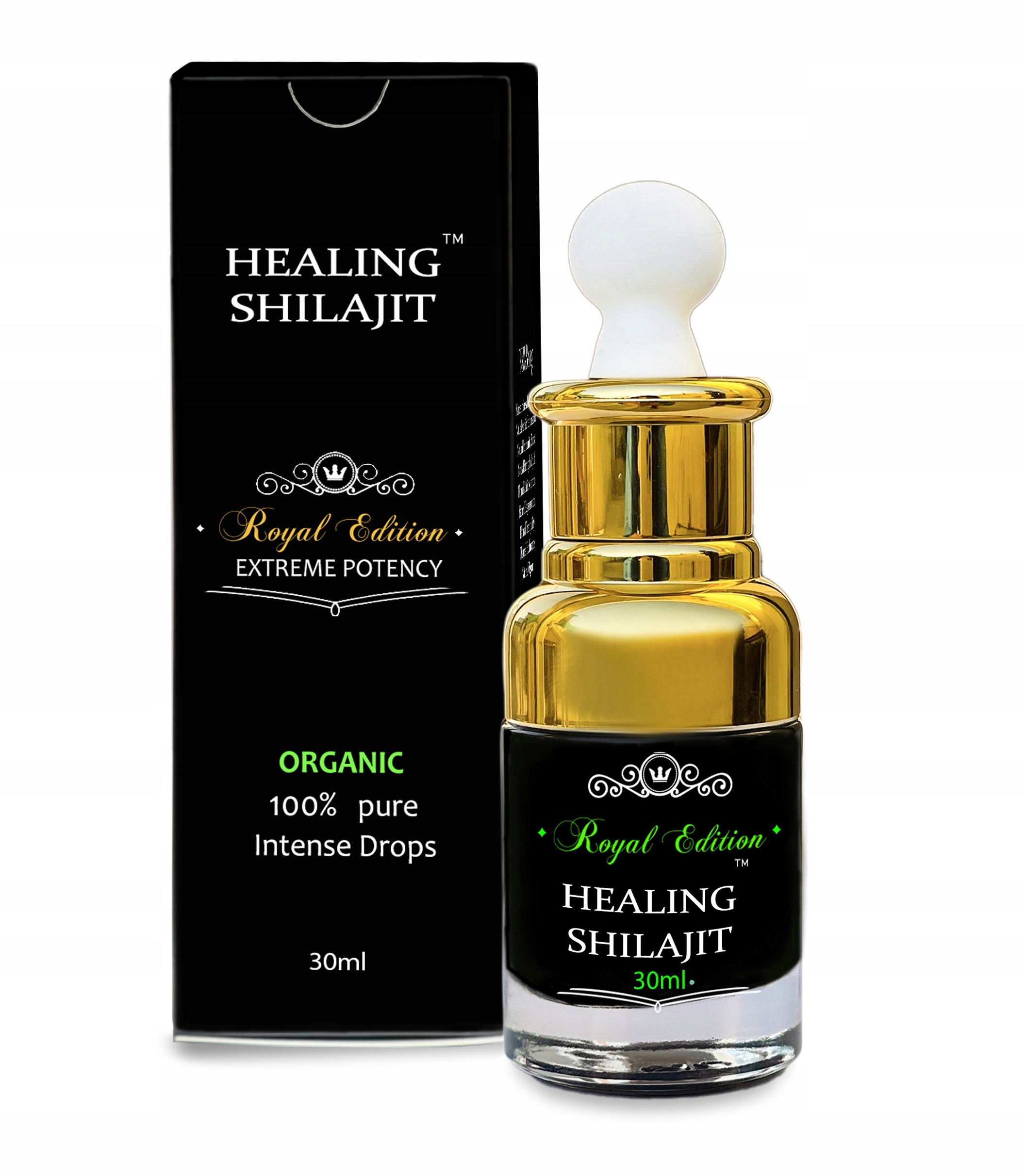 Healing Shilajit Mumio gęsty krople 60 dawek Łatwy w użyciu, Moc