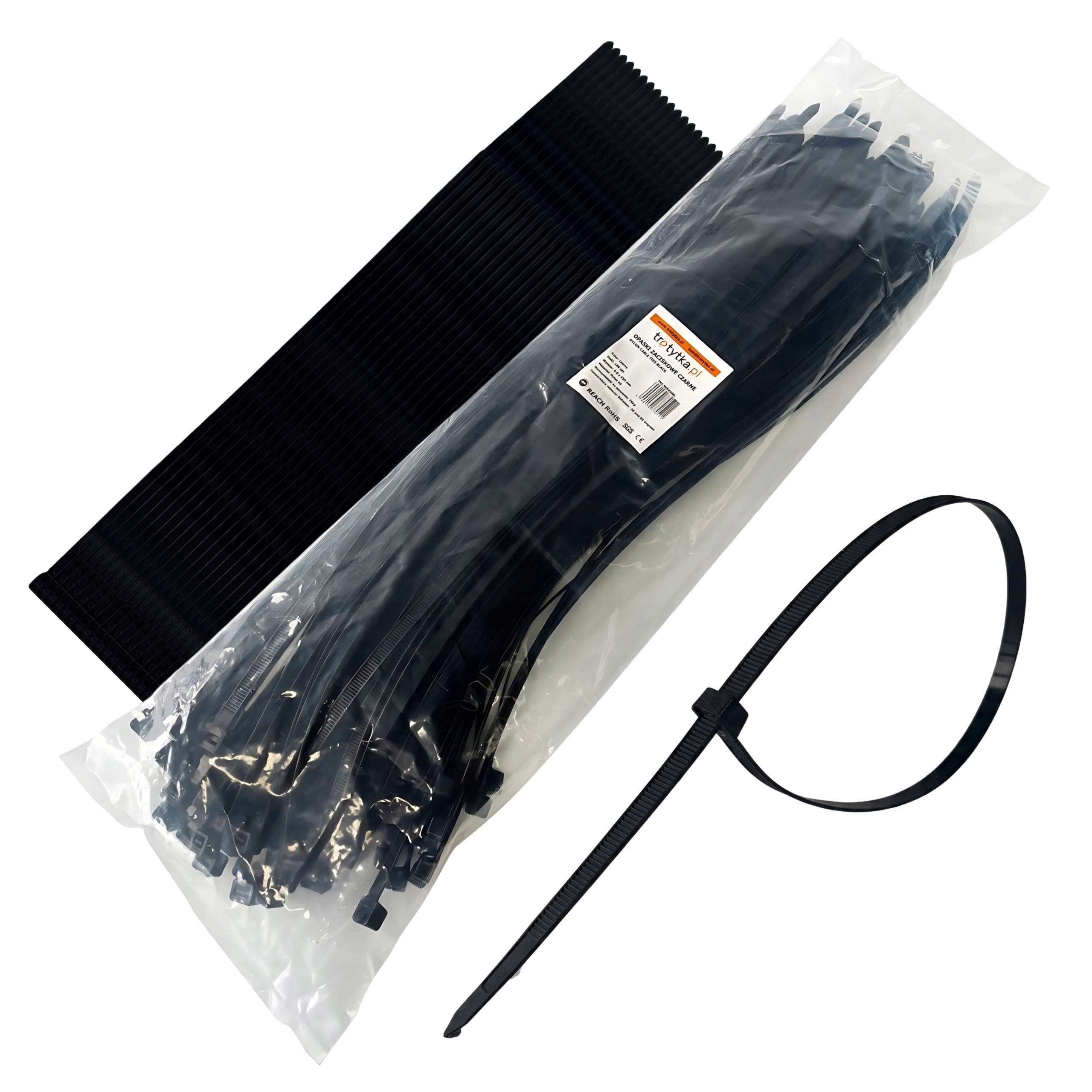 Kabelové stahovací pásky Stahovací Pásky Uv Silné 100 ks 9,0 x 550 mm, černá