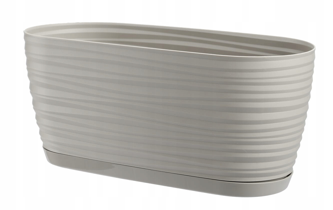 

Doniczka z podstawką osłonka Sahara 27 cm szara