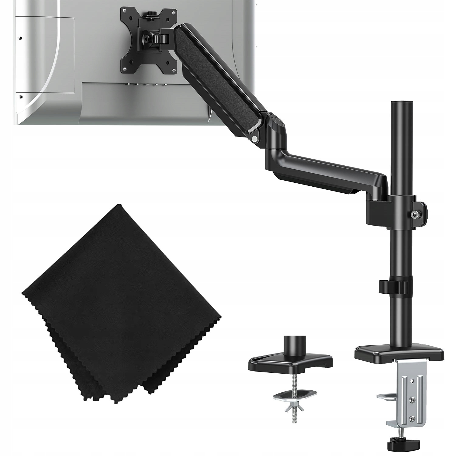 Regulowany Wysoki Uchwyt Biurkowy do Monitora Wieszak LCD 13-32"