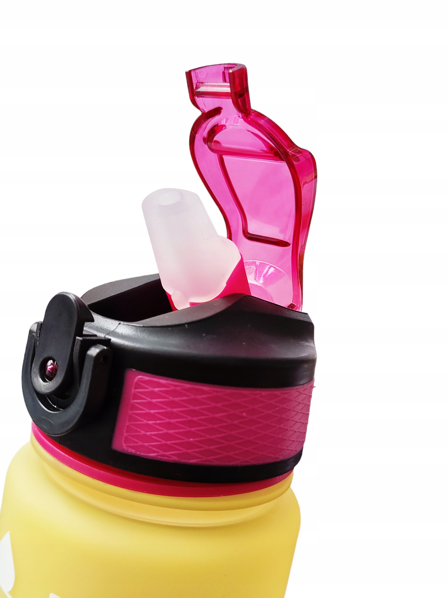 SPORTOWY BIDON NA WODĘ WODE 1L ZE SŁOMKĄ BUTELKA Z MIARKĄ MOTYWACYJNY Model BIDON 1000 ML