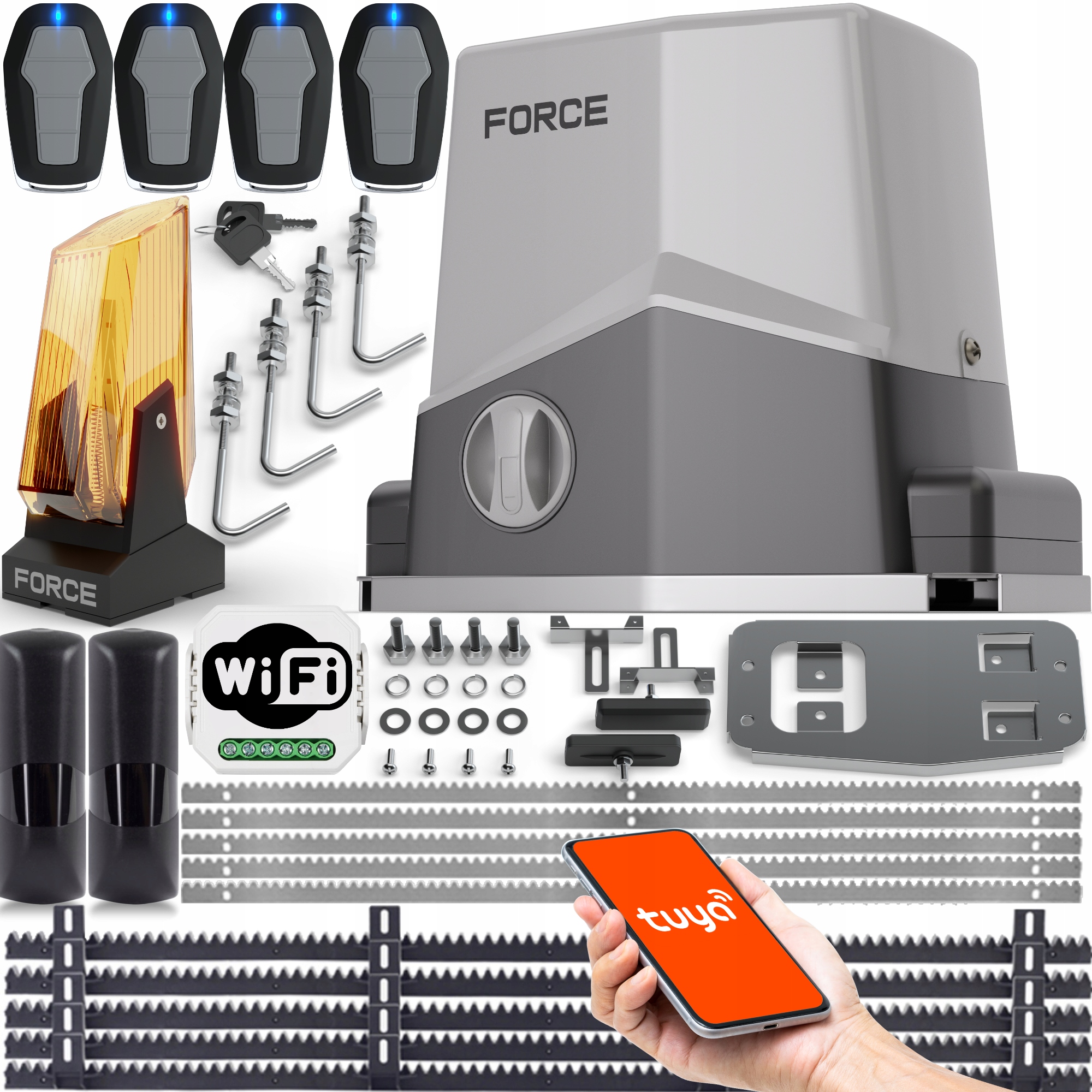 Force Tytan SL600 Napęd Do Bram Przesuwnych do 600kg, Lampa Led, WiFi