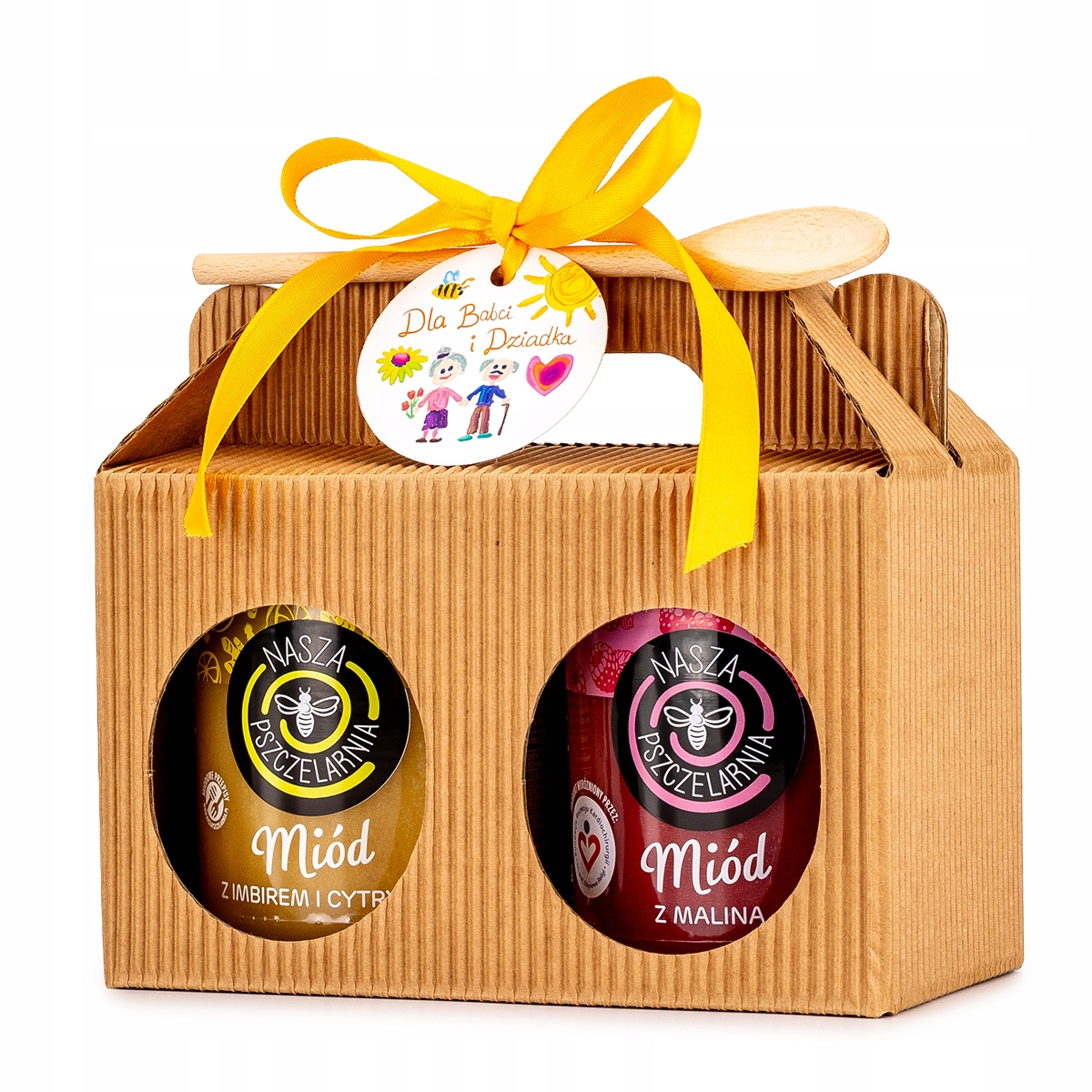 Levně 2x Lahodný Přírodní Polský Med 450 g V Krabičce Na Den Babičky A Dědečka