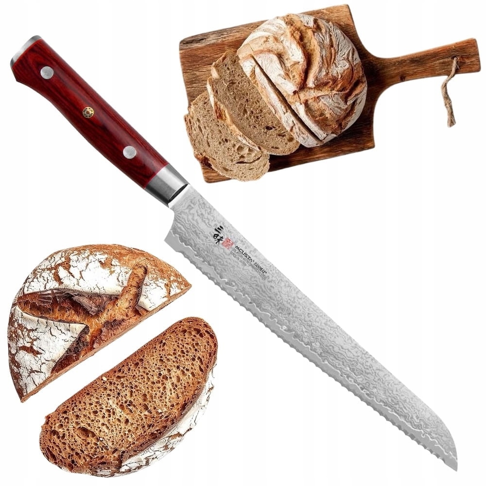 Mcusta Zanmai VG-10 Pro Flame Japonský ostrý kuchynský nôž na pečivo 23 cm