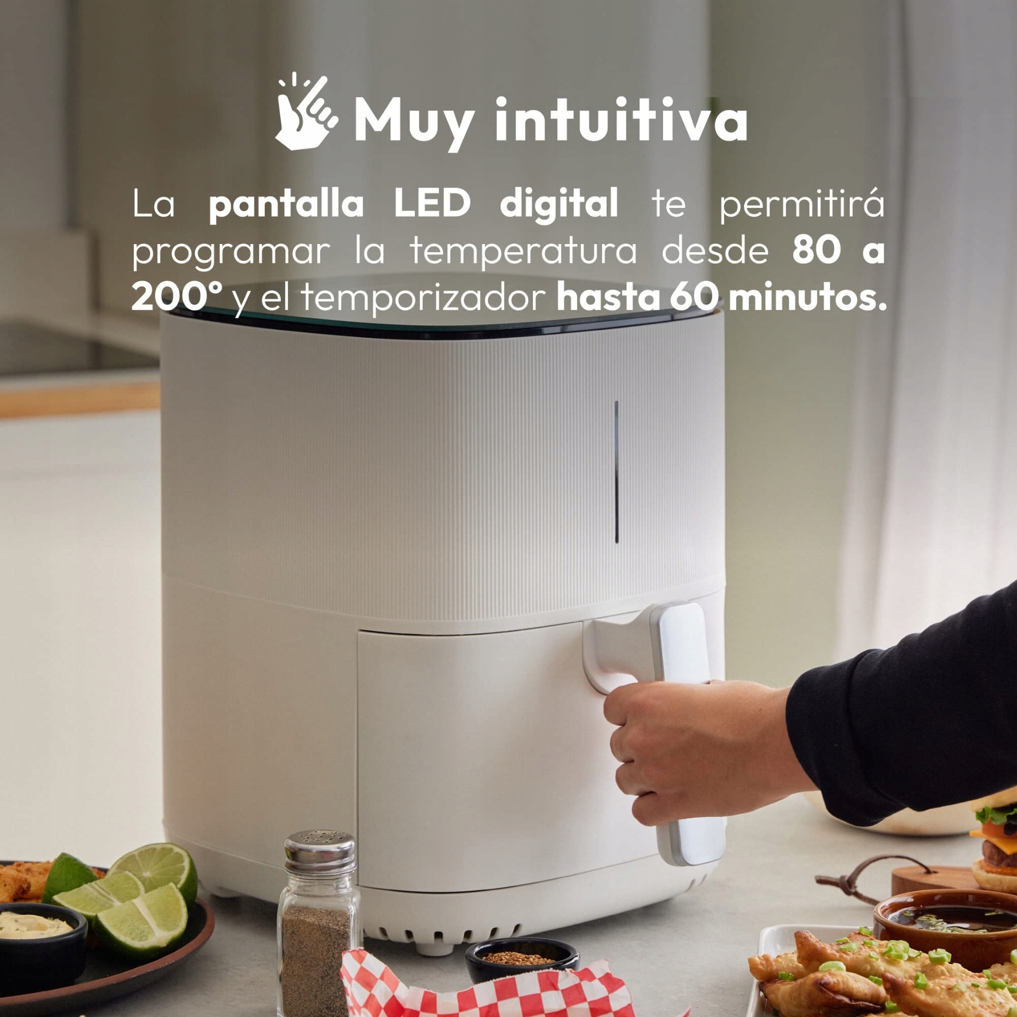 MASTERPRO IROCKET Frytkownica Beztłuszczowa 1500W 5L WiFi Aplikacja — miniatura 5