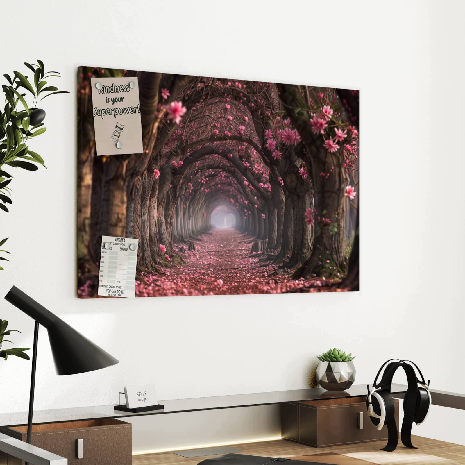 Magnetická tabule Květinová stezka 60 × 40 cm