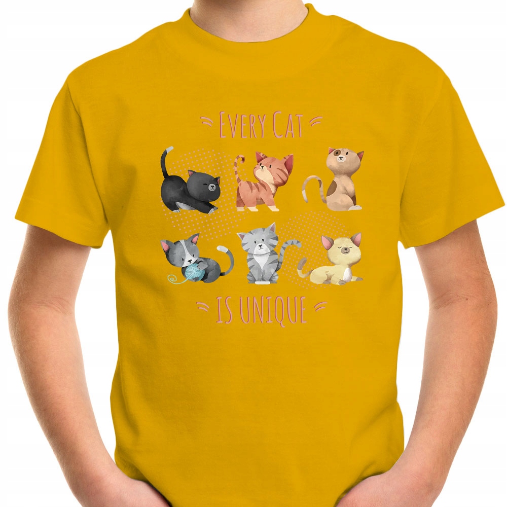 T-SHIRT KOSZULKA DLA DZIECKA KOTY KOTKI 152 SUPER JAKOŚĆ