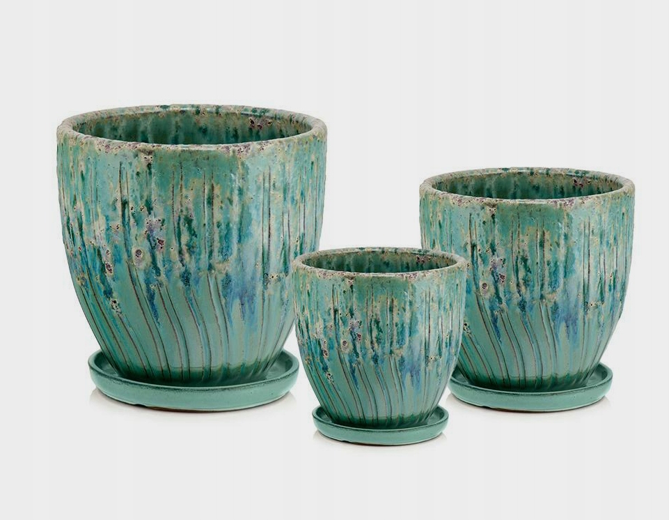 Zestaw 3 Donic Ceramicznych Turkusowych Mrozoodpornych Podstawki