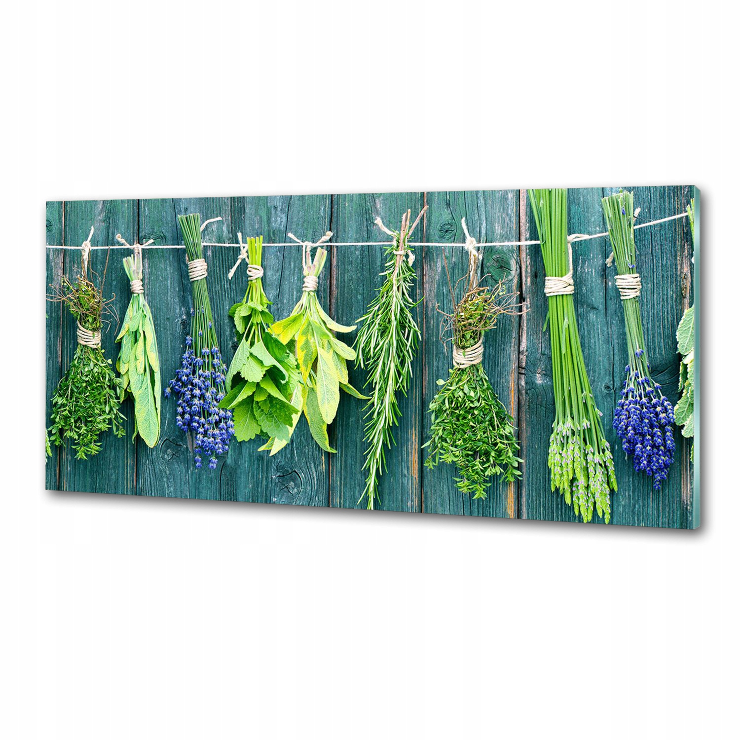 Panel do kuchyne Bylinky na šnúrke 125 x 50 cm Lepidlo