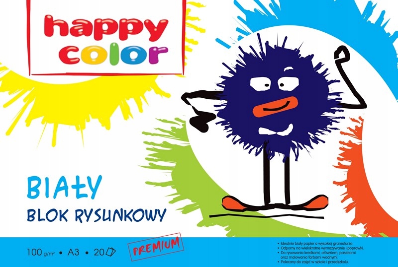 

Happy Color Blok Rysunkowy A3 20ARK Biał PREM.100g