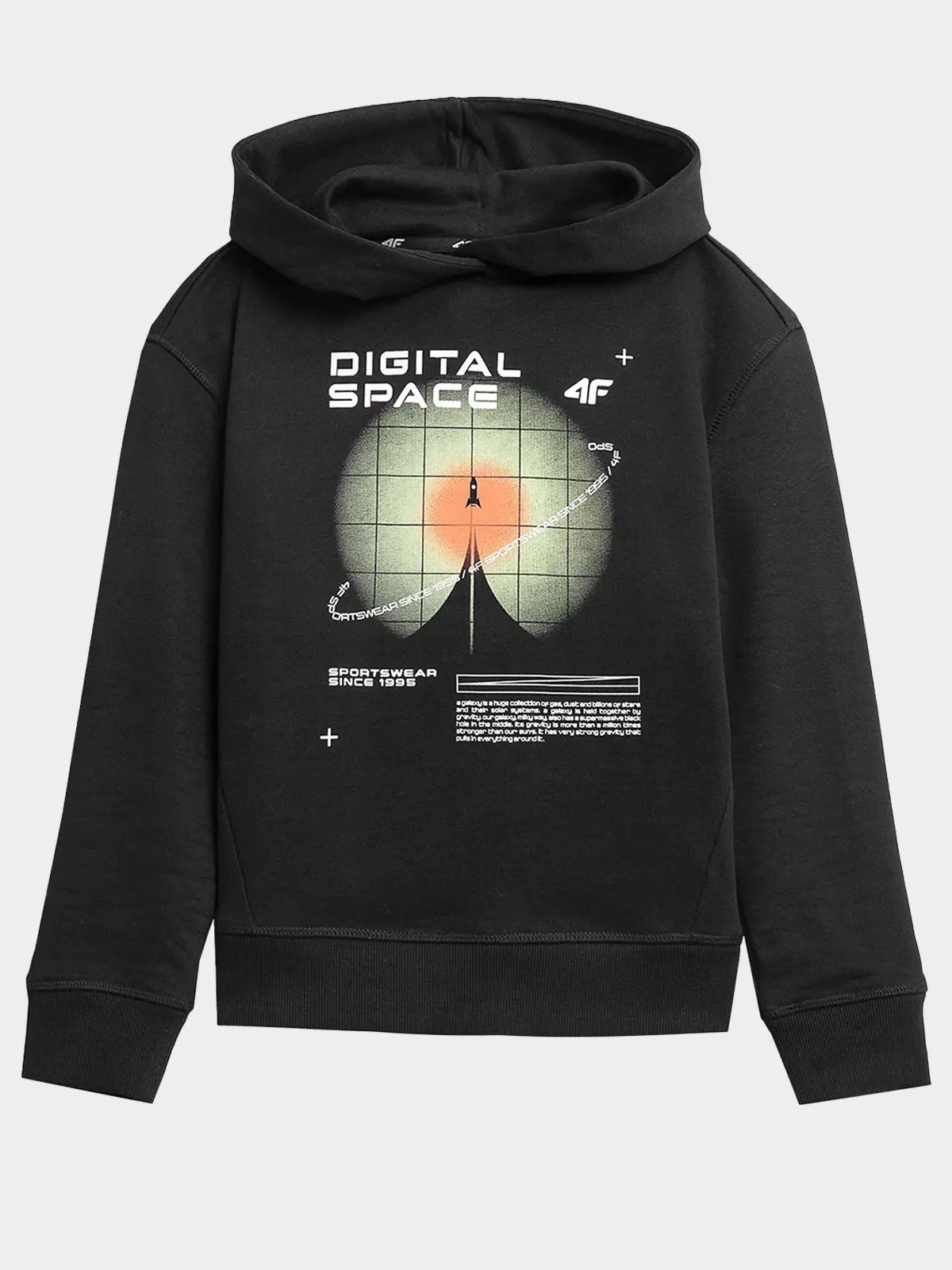 BLUZA CHŁOPIĘCA 4F DRESOWA Z KAPTUREM AW23M632 Kolor czarny