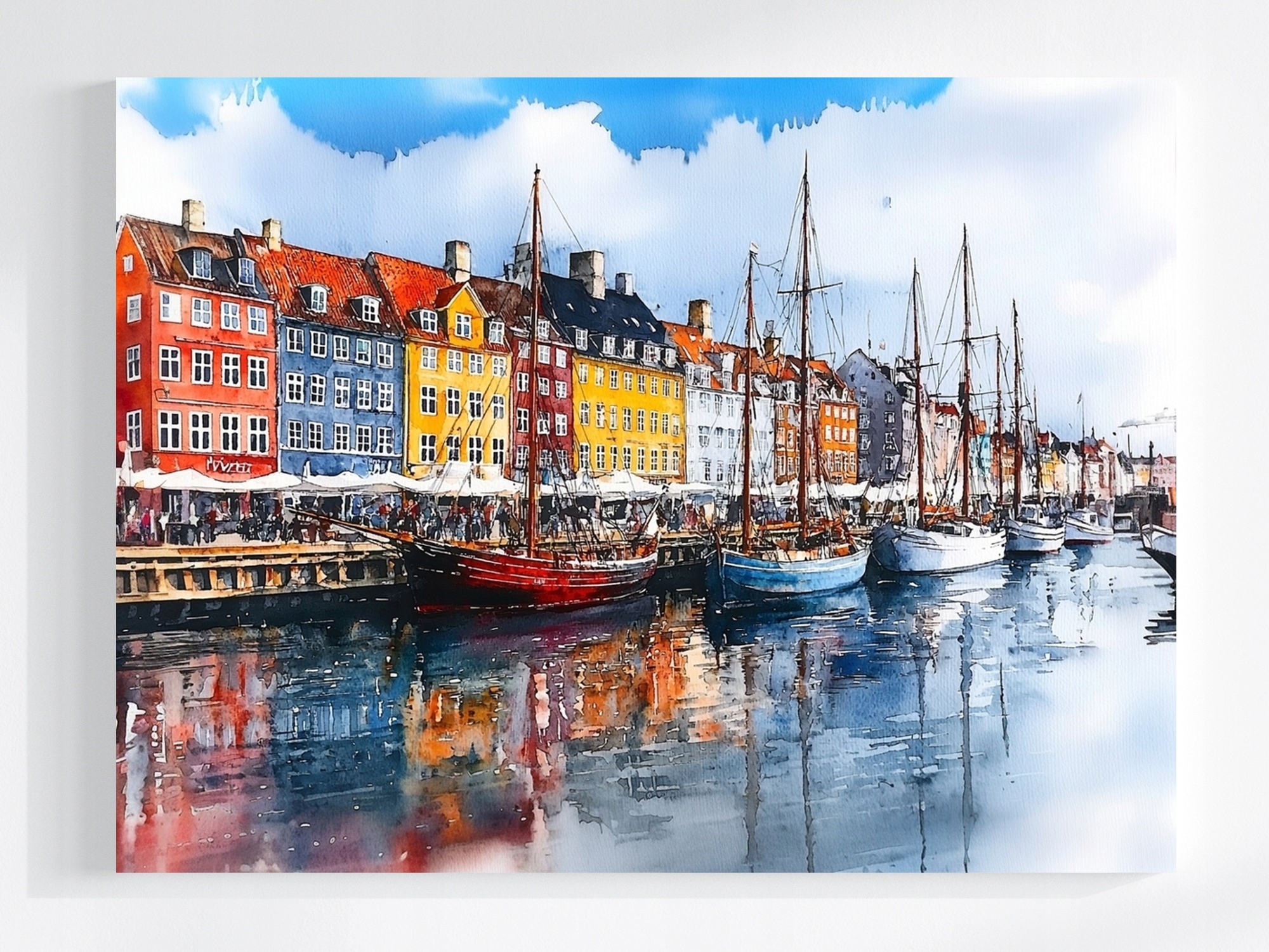 Obraz Na Plátně Canvas Krajina Město Dánsko Kodaň Nyhavn Kanál 80x60