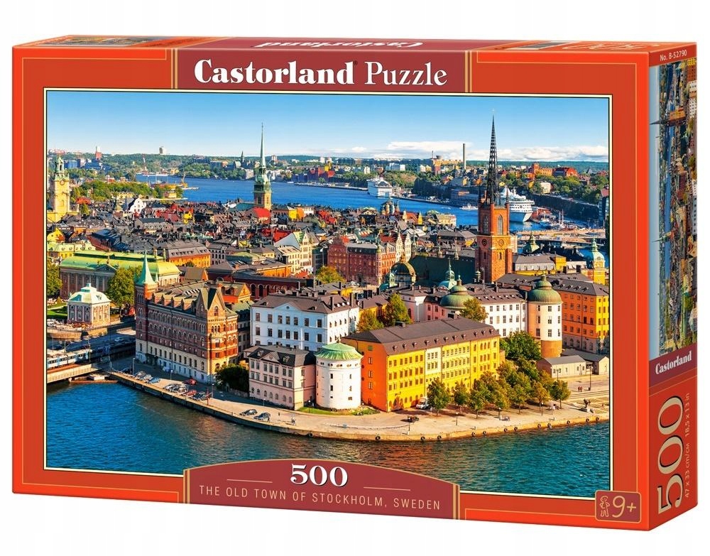 

Puzzle 500 Sztokholm stare miasto, Szwecja Castor