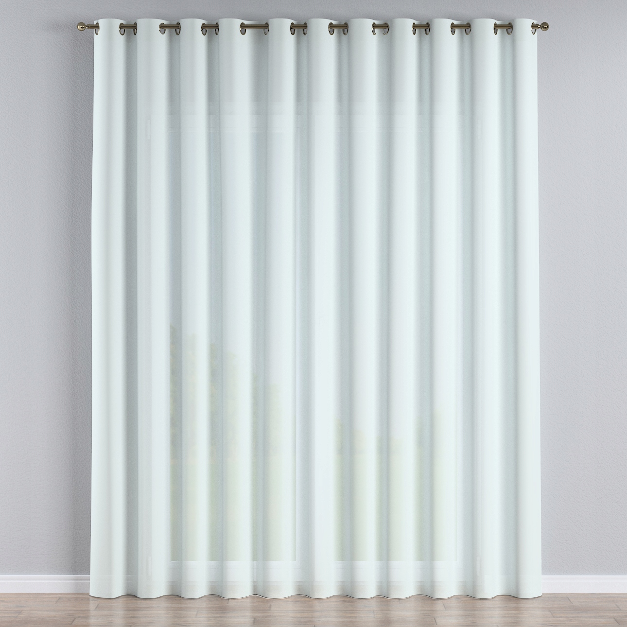 Hotová Záclona na priechodkách voálová 300 x 245 cm zelená