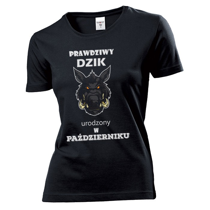 

Koszulka damska Prawdziwy Dzik Pazdziernik M