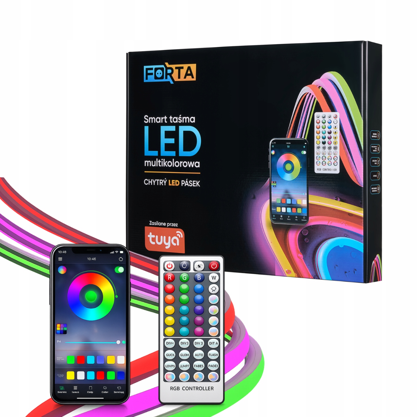 Led pásek Neon Rgb sada 3 m voděodolná IP65 aplikace Tuya WiFi 288 diod