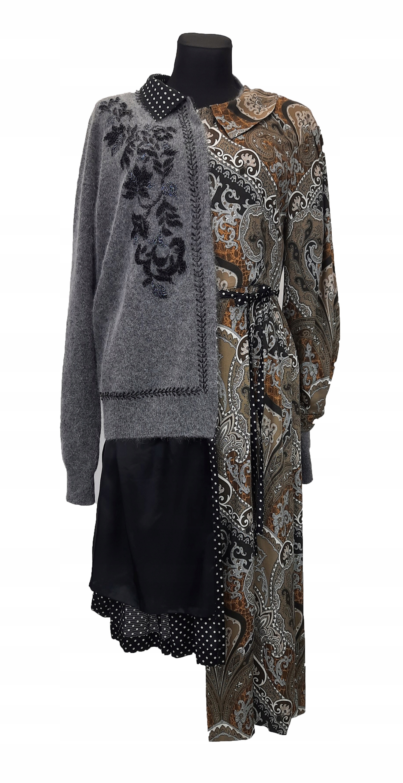 Sukienka swetrowa Junya Watanabe retro patchwork M