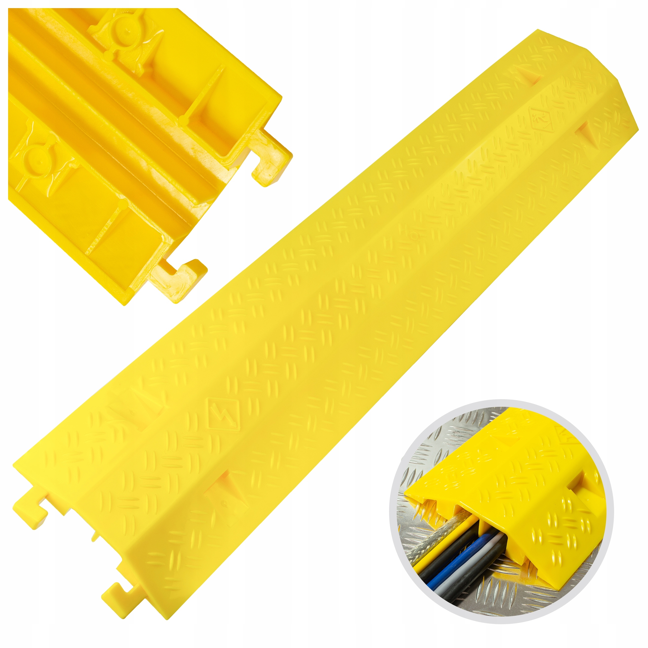 NAJAZD KABLOWY OCHRONNY PE PRÓG MASKOWNICA OSŁONA KABLI ŻÓŁTY DO 6 TON