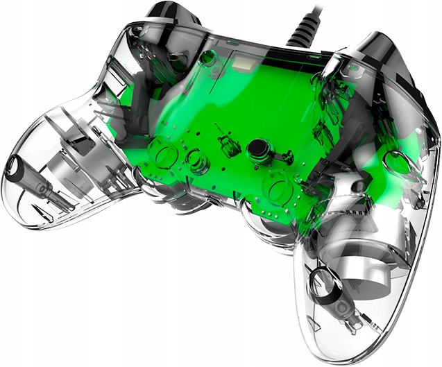 NACON Compact Controller do PS4 Zielony świecący Sposób podłączenia przewodowy