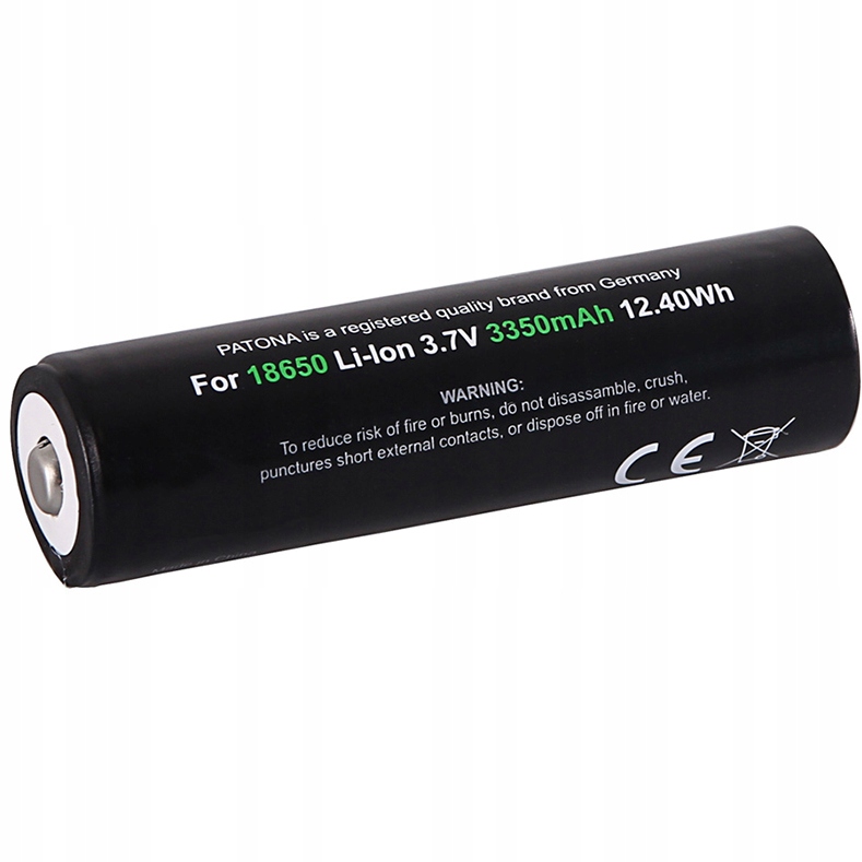 PATONA akumulator Premium 18650 Pojemność akumulatora 3350 mAh