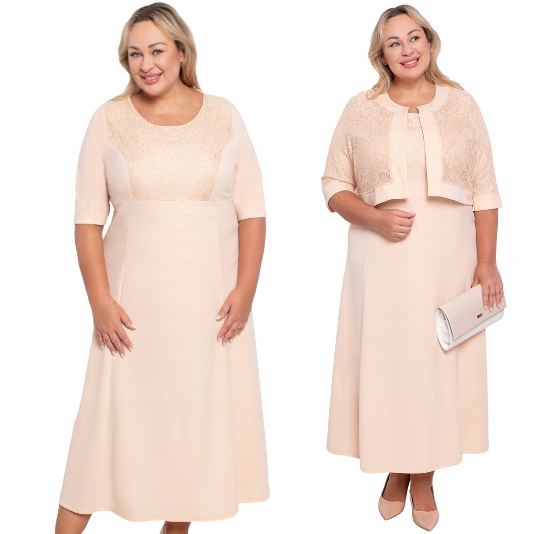 Béžová souprava s krajkou 60