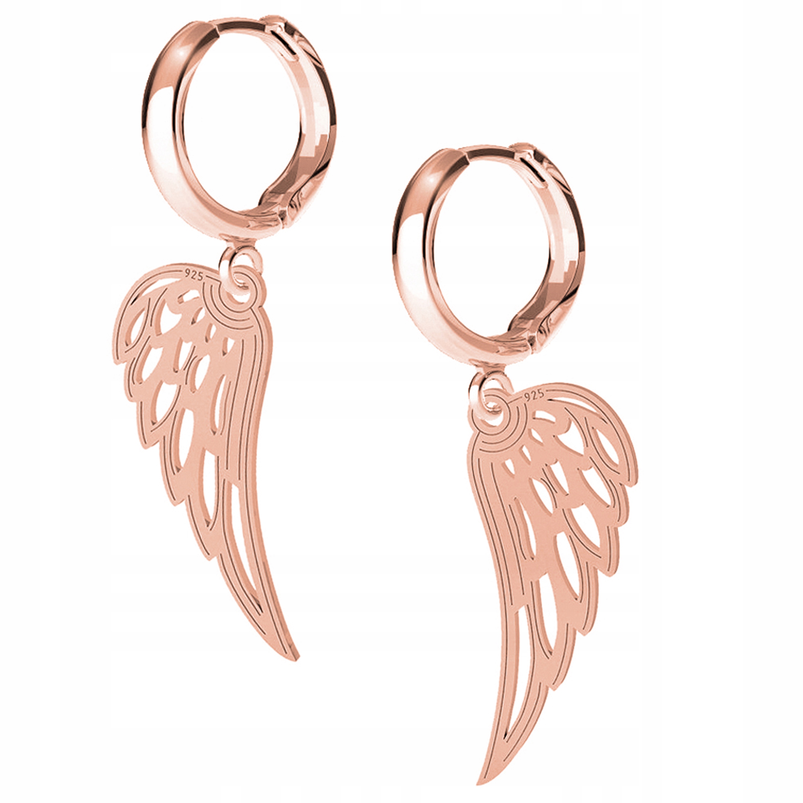 

Kolczyki Skrzydła Anioł różowe złoto 925