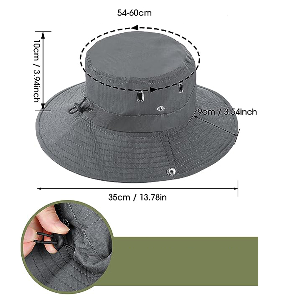 Kapelusz turystyczny ciemno szary Sunshine fisher Bucket Hat 54-60cm EAN (GTIN) 6903392525516