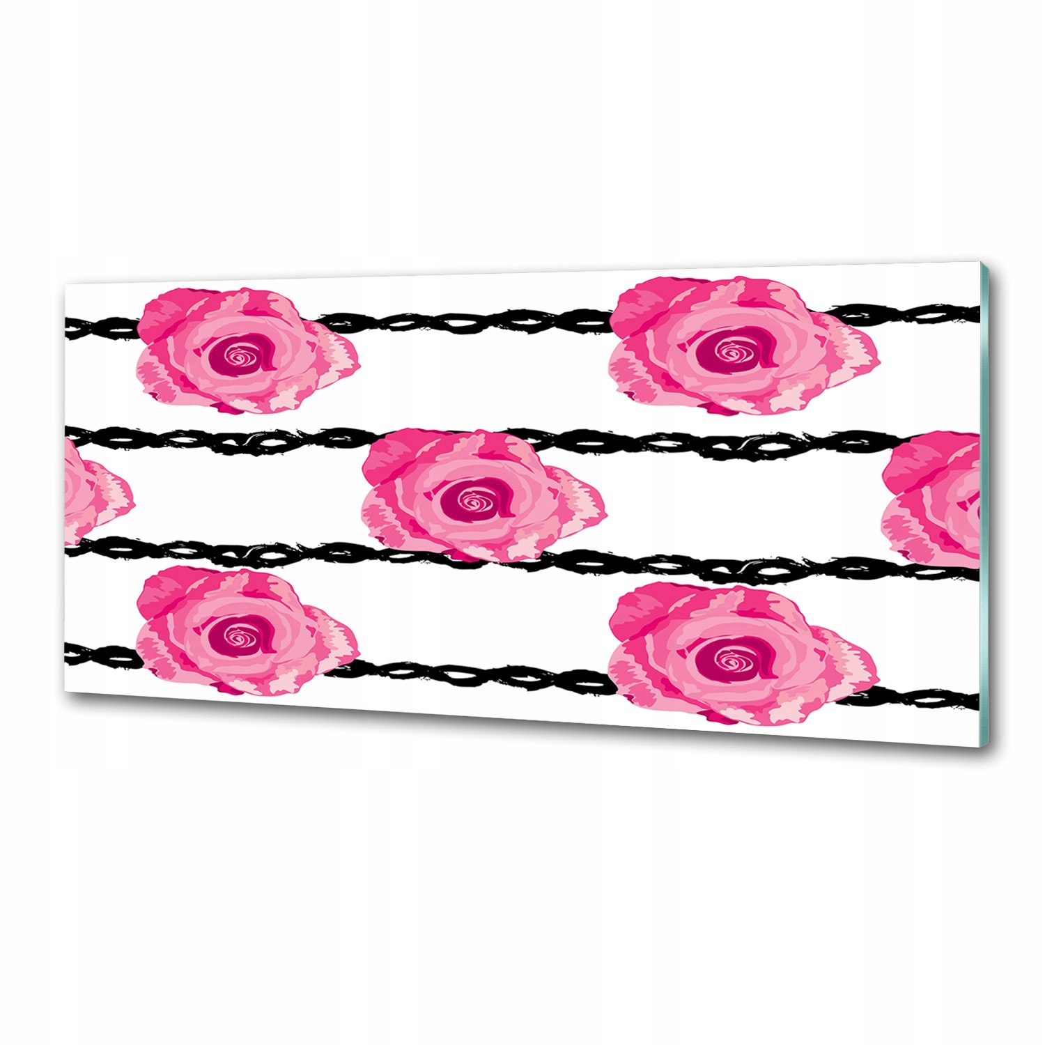 Sklenený panel do kuchyne Ruže 125 x 50 cm Lepidlo
