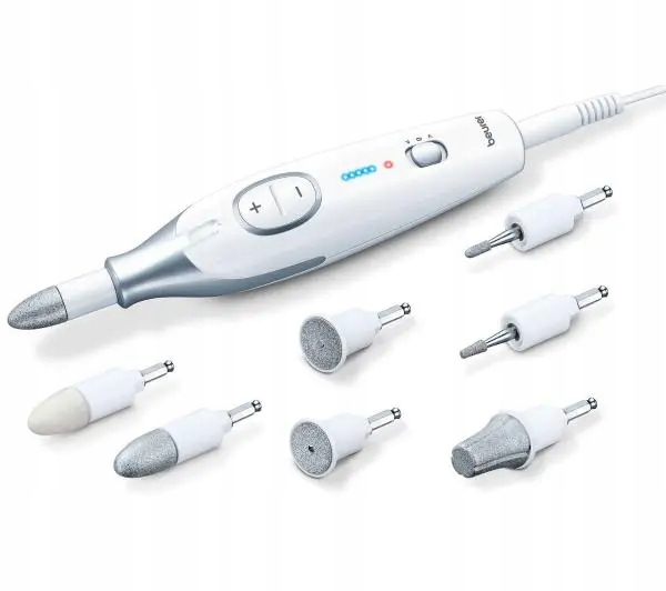Zestaw do pielęgnacji paznokci Beurer Mp 42 do manicure pedicure 7 końcówek