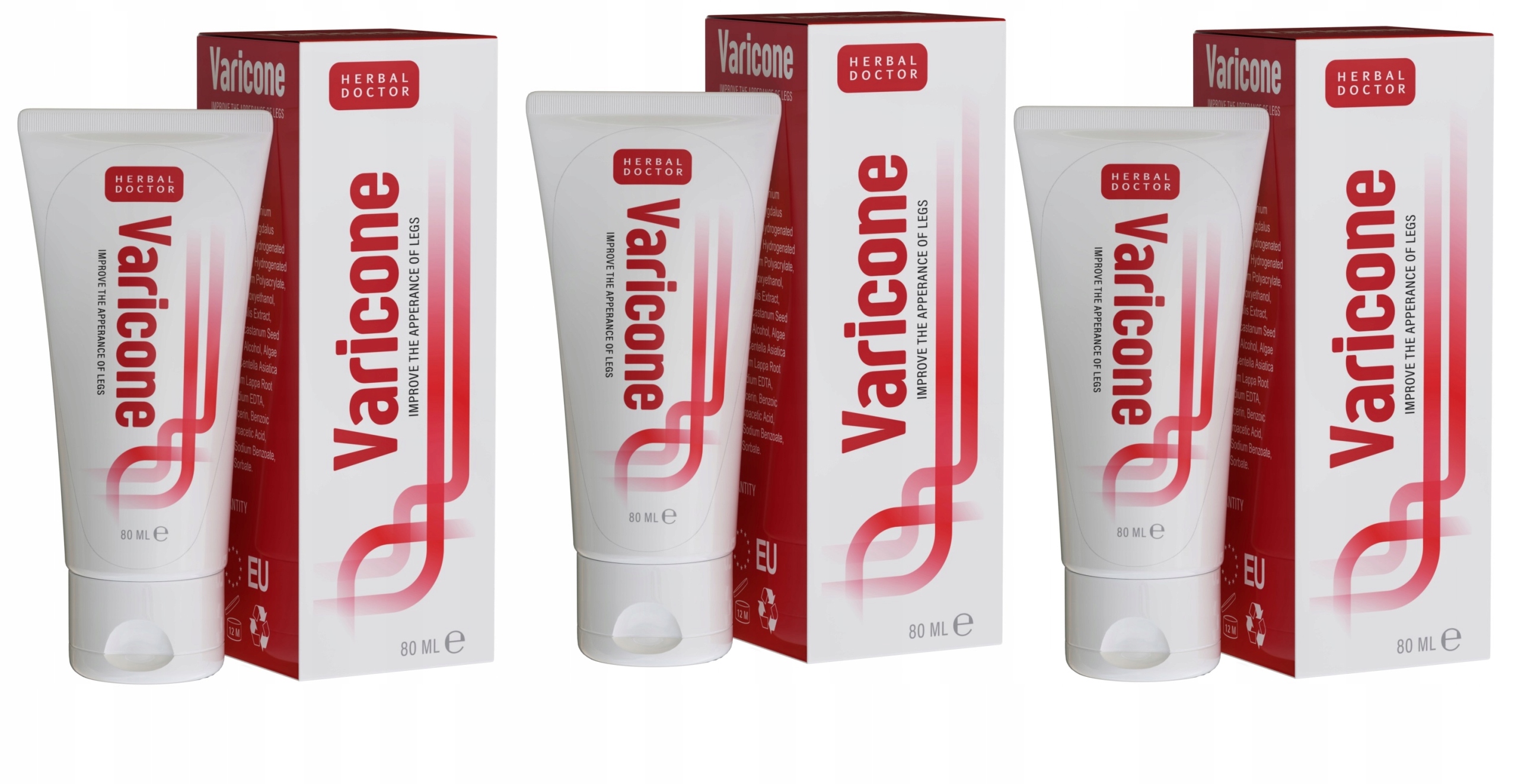 3x Varicone Premium 80ml na żylaki krem na pajączki nogi